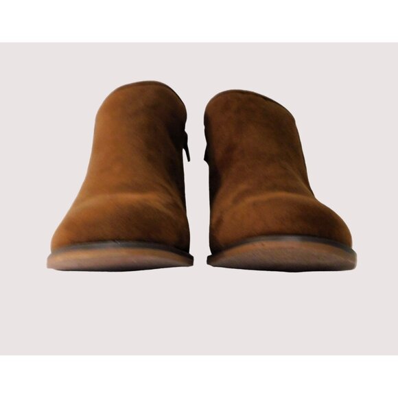 Esprit Hunter Wood Fashion Boots Womens Size 10 Brown Heeled Bootie Faux Suede - Picture 4 of 11